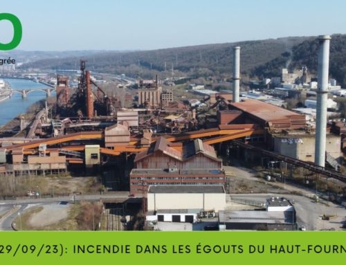 COMMUNIQUE : Incendie dans les égouts du haut-fourneau B d’Ougrée